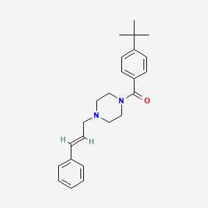 molecular formula C24H30N2O B2628109 4-(Tert-butyl)phenyl 4-(3-phenylprop-2-enyl)piperazinyl ketone CAS No. 219989-14-7
