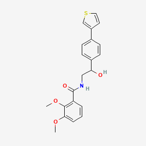 molecular formula C21H21NO4S B2628110 N-(2-hydroxy-2-(4-(thiophen-3-yl)phenyl)ethyl)-2,3-dimethoxybenzamide CAS No. 2034253-85-3