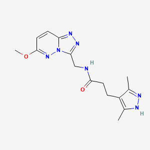 3-(3,5-dimethyl-1H-pyrazol-4-yl)-N-((6-methoxy-[1,2,4]triazolo[4,3-b]pyridazin-3-yl)methyl)propanamide