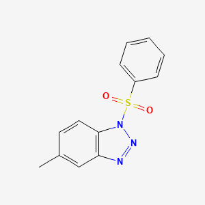 molecular formula C13H11N3O2S B2628120 1-(Benzenesulfonyl)-5-methylbenzotriazole CAS No. 81262-52-4