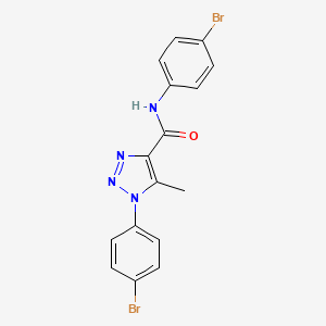 molecular formula C16H12Br2N4O B2628122 N,1-bis(4-bromophenyl)-5-methyl-1H-1,2,3-triazole-4-carboxamide CAS No. 866872-72-2