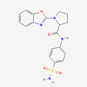 1-(benzo[d]oxazol-2-yl)-N-(4-sulfamoylphenyl)pyrrolidine-2-carboxamide