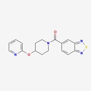molecular formula C17H16N4O2S B2628135 5-[4-(PYRIDIN-2-YLOXY)PIPERIDINE-1-CARBONYL]-2,1,3-BENZOTHIADIAZOLE CAS No. 1428380-05-5