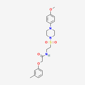 N-(2-((4-(4-methoxyphenyl)piperazin-1-yl)sulfonyl)ethyl)-2-(m-tolyloxy)acetamide
