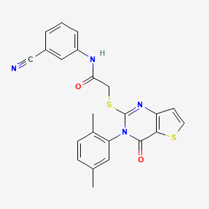 N-(3-cyanophenyl)-2-{[3-(2,5-dimethylphenyl)-4-oxo-3,4-dihydrothieno[3,2-d]pyrimidin-2-yl]sulfanyl}acetamide