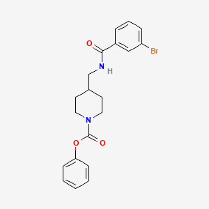 molecular formula C20H21BrN2O3 B2628161 Phenyl 4-((3-bromobenzamido)methyl)piperidine-1-carboxylate CAS No. 1235113-97-9