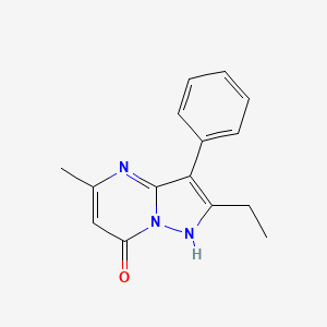 molecular formula C15H15N3O B2628162 2-ethyl-5-methyl-3-phenylpyrazolo[1,5-a]pyrimidin-7(4H)-one CAS No. 900890-20-2