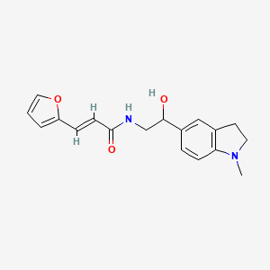 molecular formula C18H20N2O3 B2628165 (E)-3-(furan-2-yl)-N-(2-hydroxy-2-(1-methylindolin-5-yl)ethyl)acrylamide CAS No. 1706498-64-7
