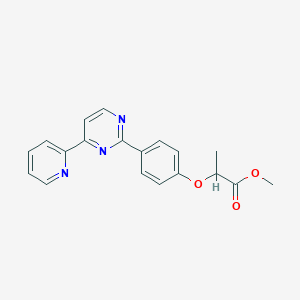molecular formula C19H17N3O3 B2628184 Methyl 2-{4-[4-(2-pyridinyl)-2-pyrimidinyl]phenoxy}propanoate CAS No. 477862-14-9