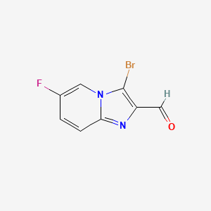 molecular formula C8H4BrFN2O B2628189 3-Bromo-6-fluoroimidazo[1,2-a]pyridine-2-carbaldehyde CAS No. 2248288-67-5
