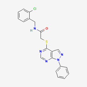 N-[(2-chlorophenyl)methyl]-2-(1-phenylpyrazolo[3,4-d]pyrimidin-4-yl)sulfanylacetamide