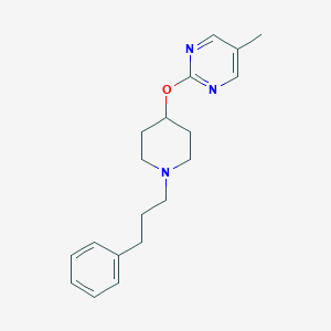 molecular formula C19H25N3O B2628201 5-Methyl-2-[1-(3-phenylpropyl)piperidin-4-yl]oxypyrimidine CAS No. 2380181-58-6