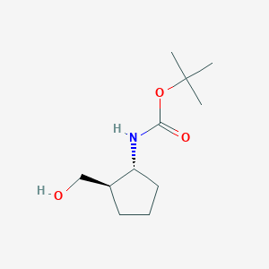 molecular formula C11H21NO3 B2628207 tert-butyl ((1R,2R)-2-(hydroxymethyl)cyclopentyl)carbamate CAS No. 1932393-39-9