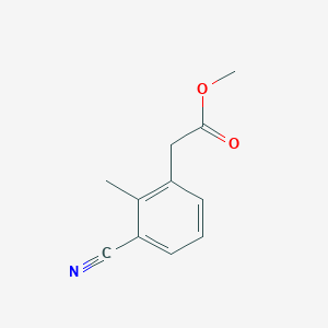 molecular formula C11H11NO2 B2628225 Methyl 2-(3-cyano-2-methylphenyl)acetate CAS No. 1261746-01-3