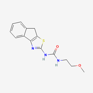 molecular formula C14H15N3O2S B2628232 1-(8H-indeno[1,2-d]thiazol-2-yl)-3-(2-methoxyethyl)urea CAS No. 1207054-08-7