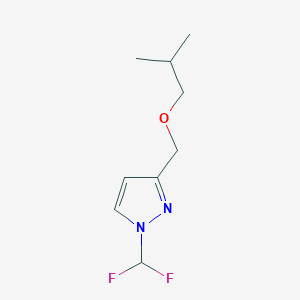 molecular formula C9H14F2N2O B2628240 1-(difluoromethyl)-3-(isobutoxymethyl)-1H-pyrazole CAS No. 1856077-68-3
