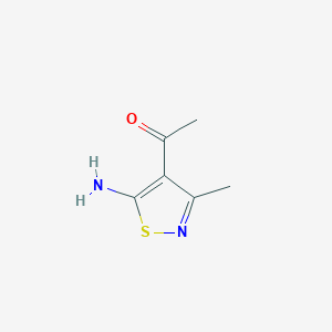 molecular formula C6H8N2OS B2628241 1-(5-Amino-3-methylisothiazol-4-yl)ethanone CAS No. 871673-30-2