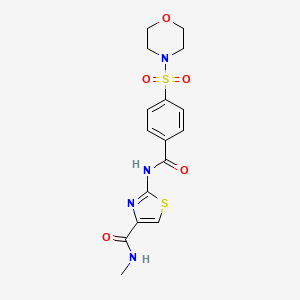 molecular formula C16H18N4O5S2 B2628266 N-methyl-2-(4-(morpholinosulfonyl)benzamido)thiazole-4-carboxamide CAS No. 941882-13-9