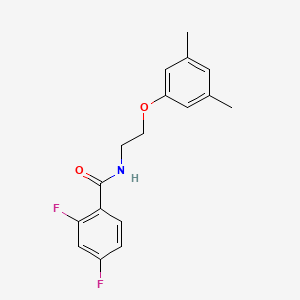 molecular formula C17H17F2NO2 B2628267 N-(2-(3,5-dimethylphenoxy)ethyl)-2,4-difluorobenzamide CAS No. 1105229-34-2