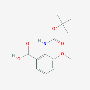 molecular formula C13H17NO5 B2628268 Boc-2-amino-3-methoxybenzoic acid CAS No. 1026003-01-9