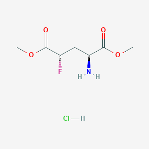 molecular formula C7H13ClFNO4 B2628269 Dimethyl (2S,4S)-2-amino-4-fluoropentanedioate;hydrochloride CAS No. 2580104-07-8