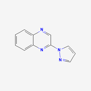 molecular formula C11H8N4 B2628271 2-(1H-pyrazol-1-yl)quinoxaline CAS No. 1332624-63-1