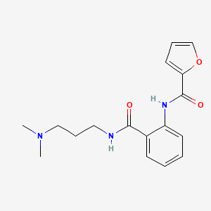 molecular formula C17H21N3O3 B2628289 N-(2-{[3-(dimethylamino)propyl]carbamoyl}phenyl)furan-2-carboxamide CAS No. 947031-82-5