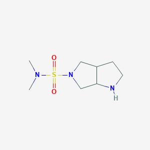 molecular formula C8H17N3O2S B2628326 N,N-dimethyl-octahydropyrrolo[3,4-b]pyrrole-5-sulfonamide CAS No. 1552182-41-8