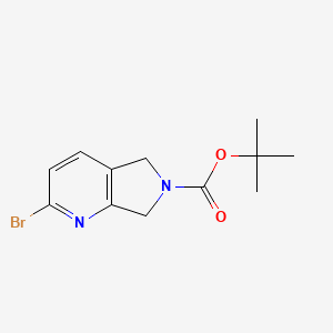 molecular formula C12H15BrN2O2 B2628336 tert-butyl2-bromo-5H,6H,7H-pyrrolo[3,4-b]pyridine-6-carboxylate CAS No. 1375302-76-3