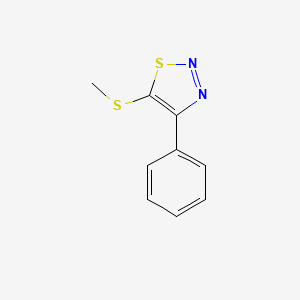 molecular formula C9H8N2S2 B2628342 5-(methylsulfanyl)-4-phenyl-1,2,3-thiadiazole CAS No. 338408-73-4