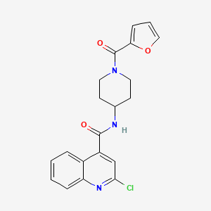 2-chloro-N-[1-(furan-2-carbonyl)piperidin-4-yl]quinoline-4-carboxamide