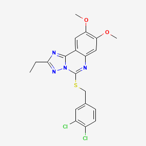 5-{[(3,4-Dichlorophenyl)methyl]sulfanyl}-2-ethyl-8,9-dimethoxy-[1,2,4]triazolo[1,5-c]quinazoline