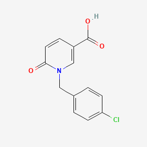 molecular formula C13H10ClNO3 B2628365 1-(4-Chlorobenzyl)-6-oxo-1,6-dihydropyridine-3-carboxylic acid CAS No. 339008-74-1