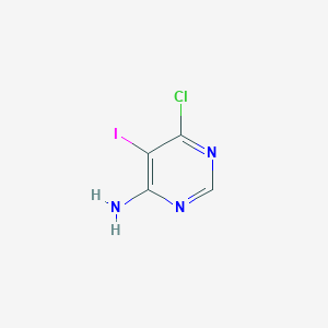 molecular formula C4H3ClIN3 B2628366 6-Chloro-5-iodopyrimidin-4-amine CAS No. 353272-15-8