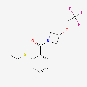 (2-(Ethylthio)phenyl)(3-(2,2,2-trifluoroethoxy)azetidin-1-yl)methanone
