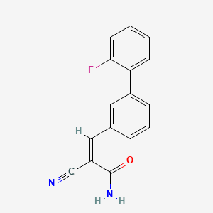 molecular formula C16H11FN2O B2628372 (Z)-2-cyano-3-[3-(2-fluorophenyl)phenyl]prop-2-enamide CAS No. 1356809-71-6