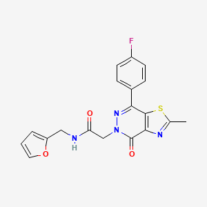 2-(7-(4-fluorophenyl)-2-methyl-4-oxothiazolo[4,5-d]pyridazin-5(4H)-yl)-N-(furan-2-ylmethyl)acetamide