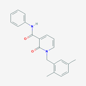 molecular formula C21H20N2O2 B2628380 1-[(2,5-dimethylphenyl)methyl]-2-oxo-N-phenyl-1,2-dihydropyridine-3-carboxamide CAS No. 946248-06-2