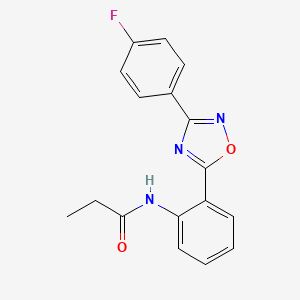 N-{2-[3-(4-fluorophenyl)-1,2,4-oxadiazol-5-yl]phenyl}propanamide