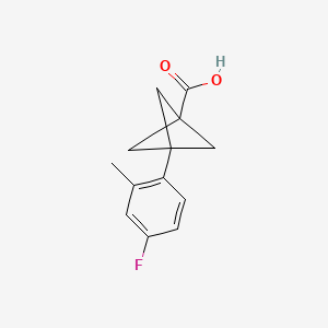 3-(4-Fluoro-2-methylphenyl)bicyclo[1.1.1]pentane-1-carboxylic acid