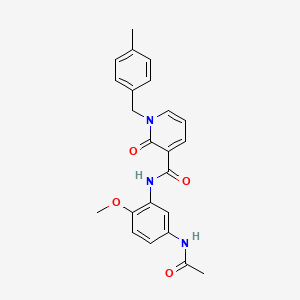 molecular formula C23H23N3O4 B2628395 N-(5-acetamido-2-methoxyphenyl)-1-[(4-methylphenyl)methyl]-2-oxo-1,2-dihydropyridine-3-carboxamide CAS No. 946378-46-7