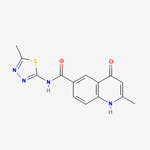 4-hydroxy-2-methyl-N-(5-methyl-1,3,4-thiadiazol-2-yl)quinoline-6-carboxamide
