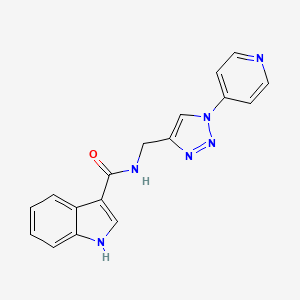 N-((1-(pyridin-4-yl)-1H-1,2,3-triazol-4-yl)methyl)-1H-indole-3-carboxamide