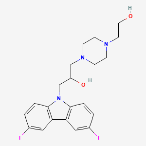 1-(3,6-diiodo-9H-carbazol-9-yl)-3-(4-(2-hydroxyethyl)piperazin-1-yl)propan-2-ol