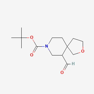 molecular formula C14H23NO4 B2628404 tert-Butyl 6-formyl-2-oxa-8-azaspiro[4.5]decane-8-carboxylate CAS No. 2219379-72-1