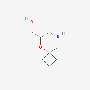 molecular formula C8H15NO2 B2628406 5-Oxa-8-azaspiro[3.5]nonan-6-ylmethanol CAS No. 2305255-35-8