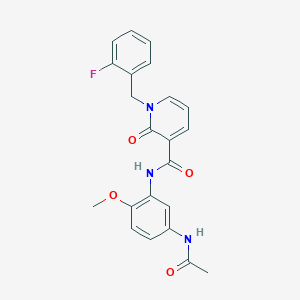 N-(5-acetamido-2-methoxyphenyl)-1-(2-fluorobenzyl)-2-oxo-1,2-dihydropyridine-3-carboxamide