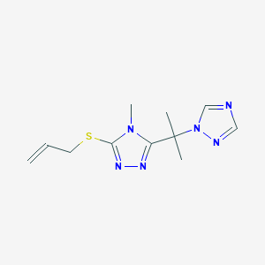 4-Methyl-3-prop-2-enylsulfanyl-5-[2-(1,2,4-triazol-1-yl)propan-2-yl]-1,2,4-triazole