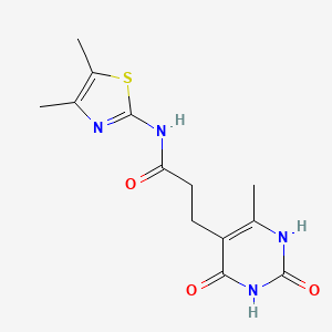 N-(4,5-dimethylthiazol-2-yl)-3-(6-methyl-2,4-dioxo-1,2,3,4-tetrahydropyrimidin-5-yl)propanamide