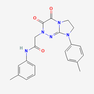 2-(3,4-dioxo-8-(p-tolyl)-3,4,7,8-tetrahydroimidazo[2,1-c][1,2,4]triazin-2(6H)-yl)-N-(m-tolyl)acetamide